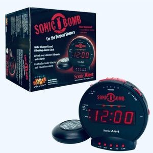 New Sonic Boom SBB500ss Sonic Bomb Loud Alarm Clock W AC Adapter